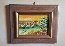 ANGELO MANINI - OLIO SU TELA - PAESAGGIO  2 - TELA CON CORNICE 13x18 - 