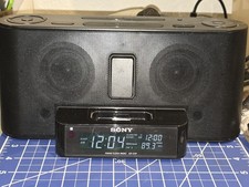 Vintage ~ Sony Dream ~ macchina ICF-CS10iP iPod iPhone 30 pin dock AM/FM, nero