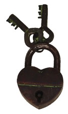 Small heart shape padlock - small,