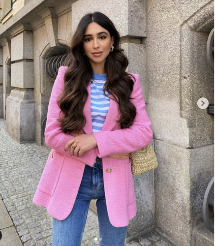 Zara blazer aderente rosa - zara,