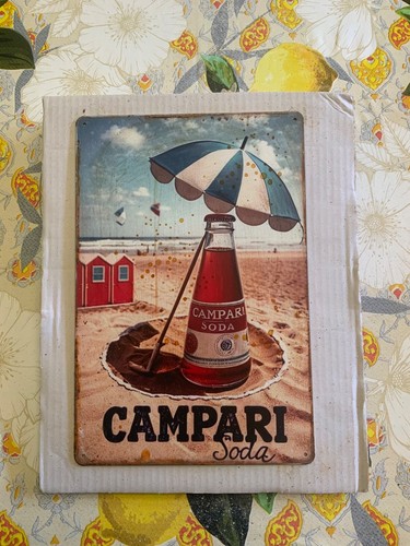 Insegna metallo campari - in,