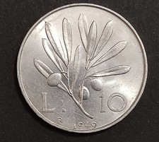 10 LIRE ULIVO 1948 1949 1950