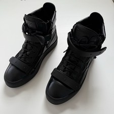 Giuseppe Zanotti Black-Out Matte Leather London Sneakers U.K. 9 Uomo US 10