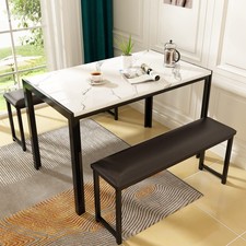 AWQM 3 PEZZI SET TAVOLO SALA DA PRANZO, SET TAVOLO CUCINA, A004 - BIANCO