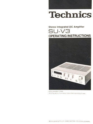 Technics amplificatore - technics, su-v3