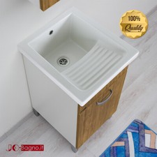 Mobile Lavatoio 45x50 Vasca in Ceramica Con Strizzatoio Domina Mix Alta Qualità