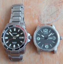 Lot 2 Citizen Eco Drive watch quartz  (non funzionanti - parts - not working)