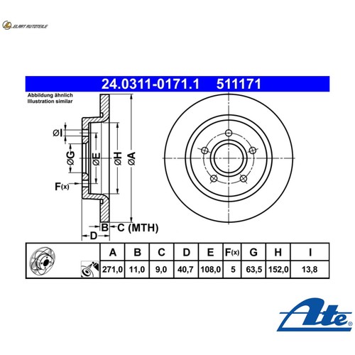 Dischi freno 0311 - 2, 24.0311-0171.1