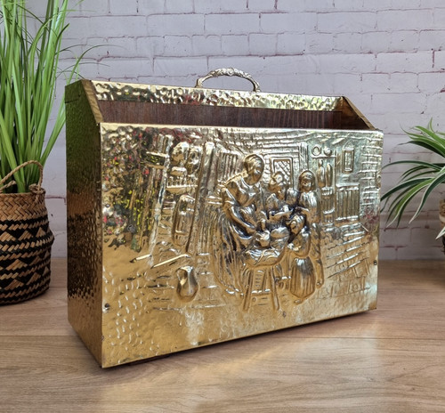 Porta riviste vintage - , ottone