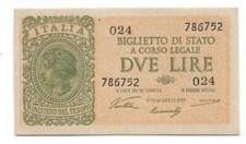 2 Lire 1944 Italia UNC