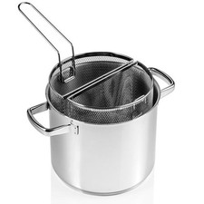 Pastaiola Pentola in acciaio inox doppio cestello | BRANDANI
