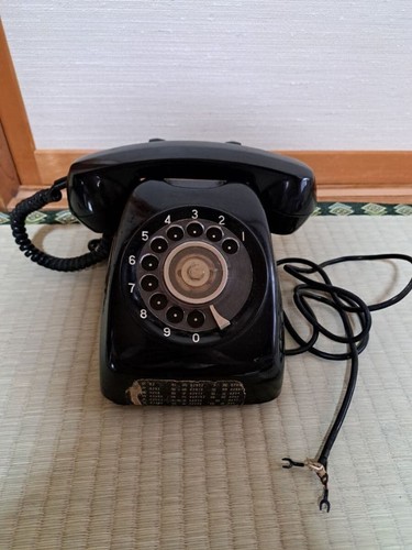 Telefono nero showa retro - telefono,