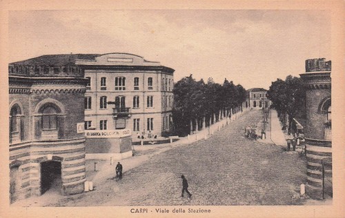 1795 cartolina carpi viale - carpi,