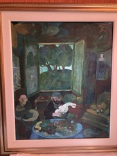 Olio su tavola antonio possenti 50x60 storico archiviato 1978 no borghese