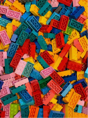 Lotto 100 mattoncini lego - mattoncini, 2x4