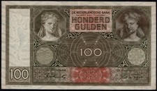 OLANDA 1942 BANCONOTA 100