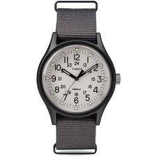 Orologio Uomo Timex MK1 Quarzo Cassa Alluminio Nero Quadrante Grigio Cinturino Nylon TW2T10500