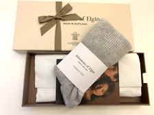 Calze da letto donna Johnstons of Elgin in cashmere - Grigio - Nuove con scatola
