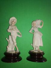 Statuine Giuseppe Armani Capodimonte Florence 1982 ragazza cesto ragazzo 