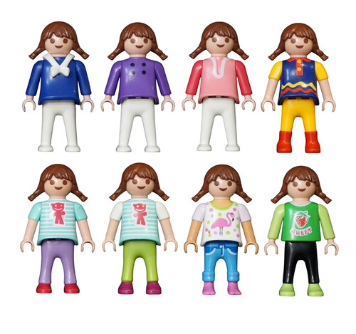 Playmobil bambina con - , trecce