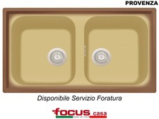 Lavello cucina Provenza cm 86x50 2 vasche Terra di Francia Made in Italy