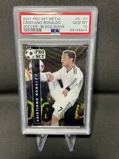 Set Pro 2021 Metallo Calcio Onda Nera Cristiano Ronaldo #S-01 PSA 10