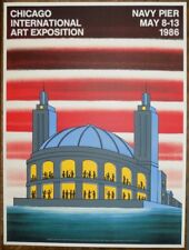 Roger Brown "Navy Pier" CHICAGO IMAGIST 1986 OTTIME CONDIZIONI