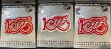 2025-2026 NHL DETROIT RED WINGS 100° ANNIVERSARIO SET TRE (3) PATCH STILE DISCO