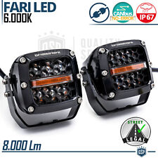 2 Fari Supplementari LED Auto Fuoristrada OMOLOGATI Luce Potente +430MT 60W Neri