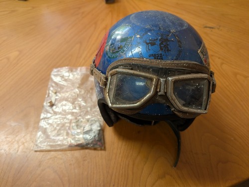 Casco moto blu anni 70 - moto, 60/70