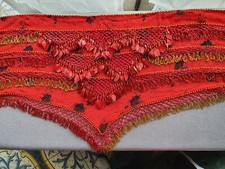 CINTURA BELT DANZA DEL VENTRE BELLY DANCE rosso 2 danza orientale costume