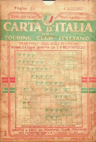 Carta italia del touring - d'italia,