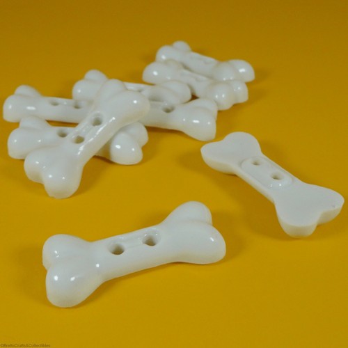 Large white bone shaped - large,