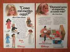 13 PUBBLICITA' ORIGINALI - ADVERTISING BAMBOLE "LISA JEAN" FURGA anni 70