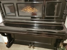 pianoforte verticale NERO HERMANN COMPLETO DI sgabello