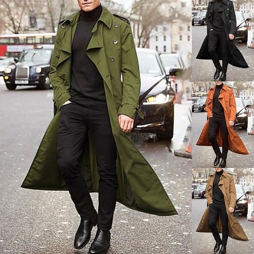 Trench long homme élégant