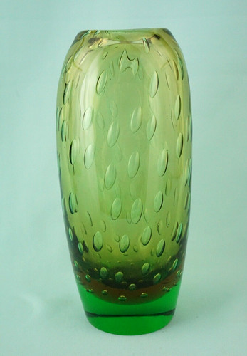 Vaso vetro soffiato - , verde