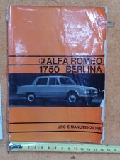 ALFA ROMEO 1750 BERLINA - LIBRETTO USO E MANUTENZIONE -leggi tutto