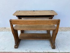 Banco da Scuola in Rovere Francese - Restaurato (in corso d'opera)_car 2765