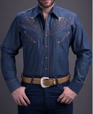 Camicia denim stile western