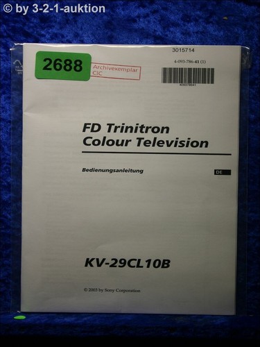 Sony manuale uso 29cl10b - sony,