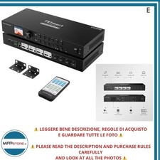 TESmart 4×4 HDMI Matrix Switch con Audio Split, Preview, Control LAN/RS232