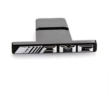 Stemma SILVER Emblema Logo AMG Griglia Mercedes Benz Anteriore Incastro