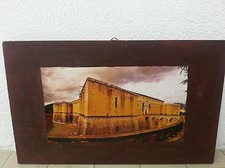 Quadro decoupage legno castello l'aquila