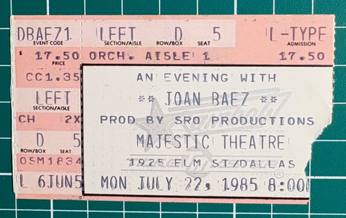 Biglietto concerto joan baez - joan,