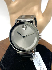 Orologio Uomo Movado 3601096 Audace Quarzo Svizzero Quadrante Grigio Cinturino Acciaio canna di fucile 40mm