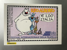 2019 Cartolina Filatelica Romics annullo su Francobollo Lupo Alberto