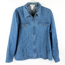 Giubbotto In Jeans Blu Full-Zip Da Donna XL Di Draper's & Damon's