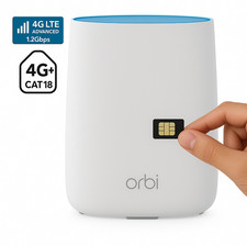 Netgear Orbi LBR20 4G+ LTE Cat 18 WiFi Mesh Router Unlocked 1.2Gbps SIM SMA Port