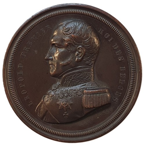 1856 belgio medaglia bronzo - 1856,